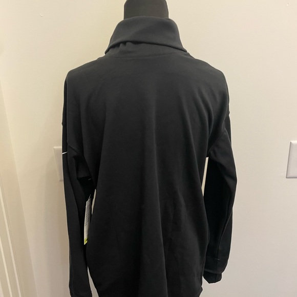 Nike Maternity Reversible Sweatshirt Pullover Top Funnel Neck Nursing Black NEW - Picture 9 of 10